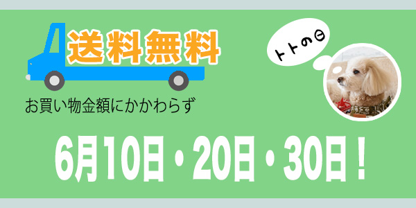 送料無料のお知らせ